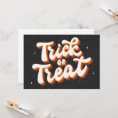 Carte Trick or Treat Rétro (Devant/Arrière en situation)