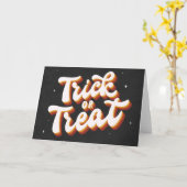 Carte Trick or Treat Rétro (Fleur jaune)