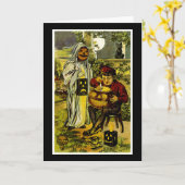 Carte Trick ou cure Halloween (Fleur jaune)