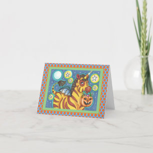 CARTE TRICK OU TRAITEMENT BAT WING ZEBRA, CUTE HALLOWEEN