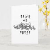 Carte Trick ou traitement des sorcières d'Halloween (Fleur jaune)