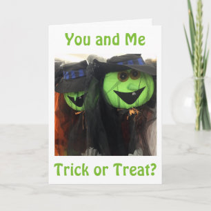 CARTE TRICK OU TRAITEMENT DIRE TRAITEMENT S'IL VOUS PLAÎ