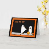 Carte Trick ou Treat, sent mes pieds (Fleur jaune)