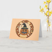 Carte Trick ou Treat Tshirts et cadeaux (Fleur jaune)