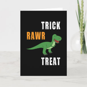 Carte Trick Rawr Treat Cute Halloween Tyrannosaurus Rex
