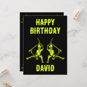 Carte Trick Scooter Rider anniversaire (Devant/Arrière en situation)