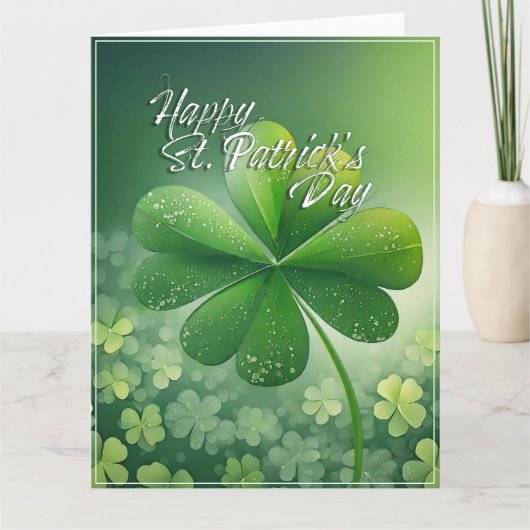 Carte Tricolores de Shamrocks Joyeuse Saint-Patrick (7) (Devant)