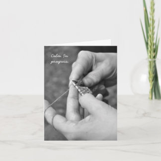 Carte tricot - Calme. En cours.