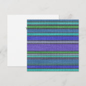 Carte Tricot coloré Bandes motif transparent 2 (Devant / Derrière)