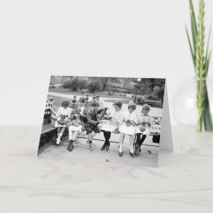 Carte Tricot patriotique Bee, début des années 1900