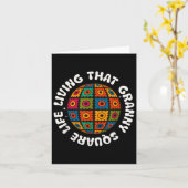 Carte Tricot Pour Femmes Granny Square-life Fils Qu (Fleur jaune)