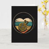 Carte Tricot vintage (Fleur jaune)