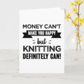 Carte Tricot vous rend heureux Drôle cadeau (Fleur jaune)