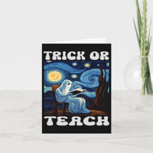 Carte Tricoter Ou Enseignant Fantôme Halloween Van Gogh