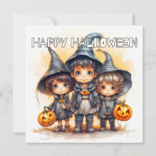 Carte Tricoter Ou Traiter Bonne Halloween