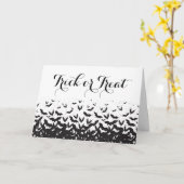 Carte Tricoter ou traiter Halloween (Fleur jaune)