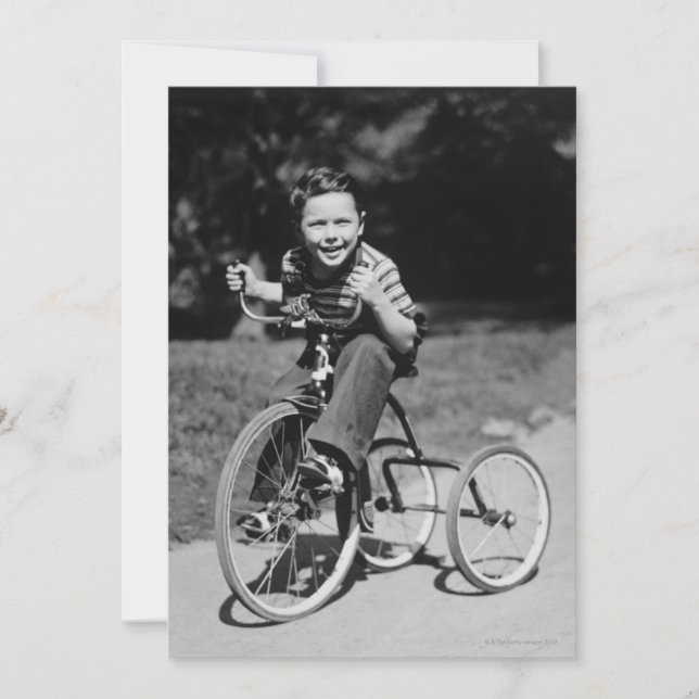 Carte Tricycle pour enfants (Devant)