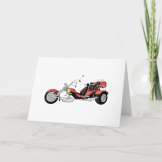 Carte tricycle rouge de moto