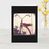 Carte Tricycle vintage (Fleur jaune)