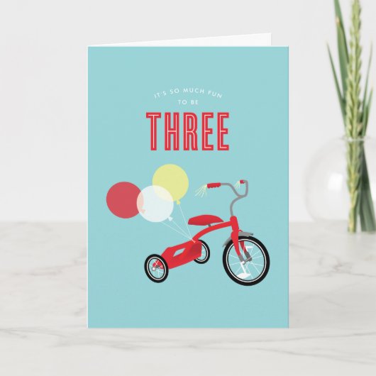 Carte Tricylce Troisième anniversaire (Devant)
