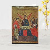 Carte Trinité avec les saints (Fleur jaune)