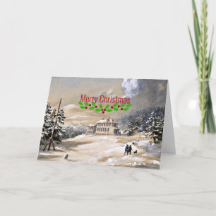 Carte Trinity Bay, Terre-Neuve, voeux de Noël