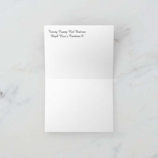 Carte Trinity County Red Bud tree...... (Intérieur)
