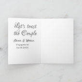 Carte Trinquons pour le nom de la fête de fiançailles du (Intérieur)