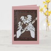 carte trio ange musical (Fleur jaune)