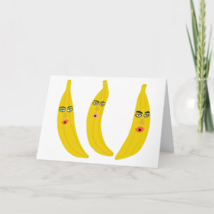 Carte Trio de bananes fantaisistes SUR MESURE