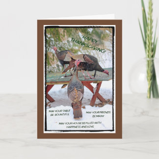 Carte Trio de Dindes Sauvages de Thanksgiving