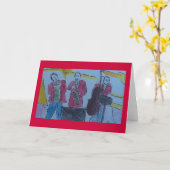 Carte trio de jazz (Fleur jaune)