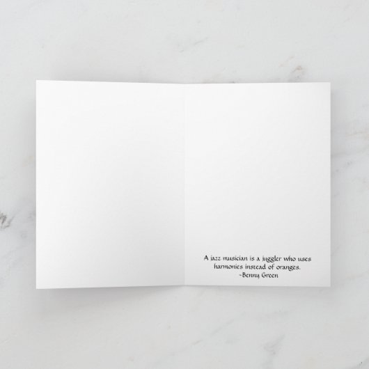 Carte trio de jazz (Intérieur)