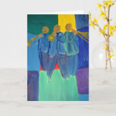 Carte trio de jazz (Fleur jaune)