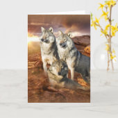 Carte Trio de loups (Fleur jaune)