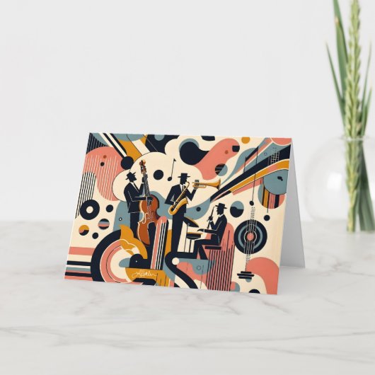 Carte Trio psychédélique du milieu du siècle du jazz (Devant)