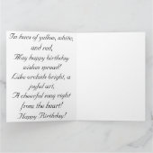 Carte Trio Radiant Orchidée Anniversaire (Intérieur)