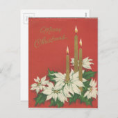 Carte trio Vintage Christmas Candle (Devant / Derrière)