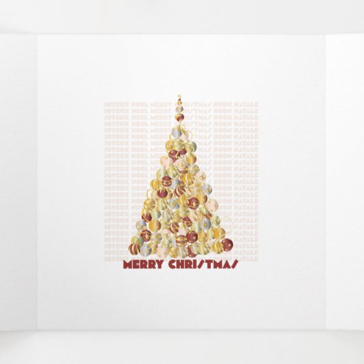 Carte Triple Arbre de Noël (Intérieur au milieu)