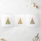Carte Triple Arbre de Noël (Intérieur)