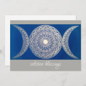 Carte triple de vacances de bénédiction de (Devant / Derrière)