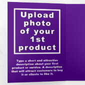 Carte triple Jeu d'action de grâces pourpre (Intérieur en premier)