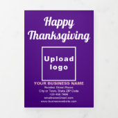 Carte triple Jeu d'action de grâces pourpre (Page de couverture)