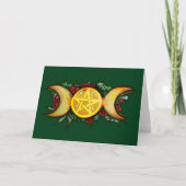Carte Triple Moon Holly Yule Art (Devant)