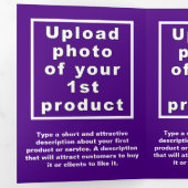 Carte triple pourpre pour produits d'affaires (Intérieur en premier)