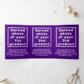 Carte triple pourpre pour produits d'affaires (Intérieur)