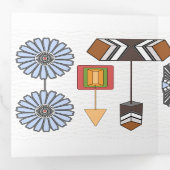 Carte triplée Pins casquettes (Intérieur en premier)