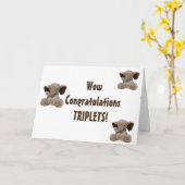 CARTE TRIPLER LES TRIPLETS D'AMOUR, DE JOY/FUN-FÉGRATULA (Fleur jaune)