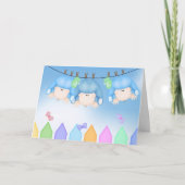 Carte Triplets de garçon (Devant)