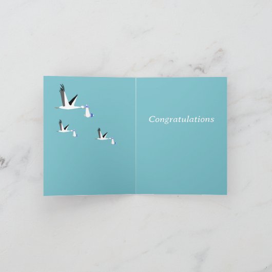 Carte Triplets de garçon modifiables (Intérieur)